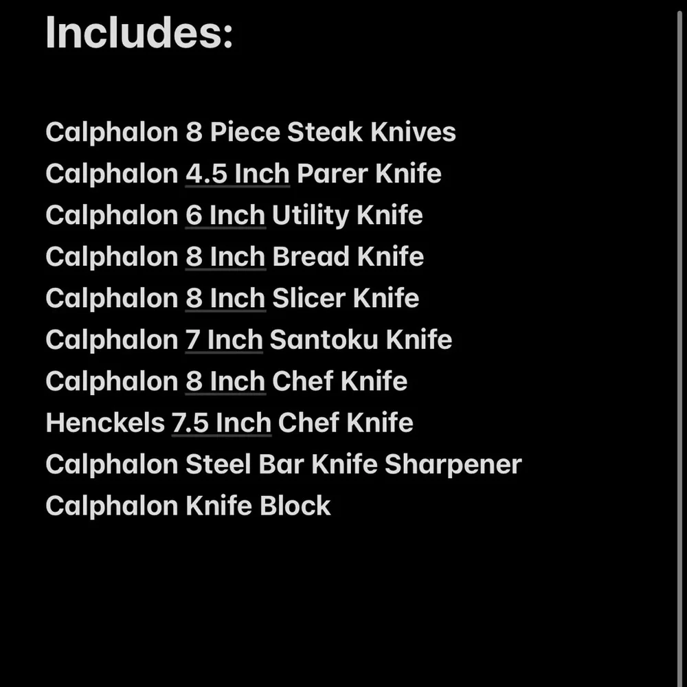 Calphalon 17 Piece Cutlery Set w/ Block